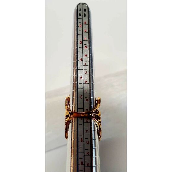 Tree of Life Ring Cuff Gold Tone w/ Brilliant Crystal at Base of Tree WOM  7 - Picture 9 of 10